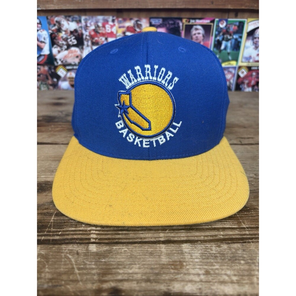 golden state warriors mitchell ness snapback hat Blue Yellow Hardwood Classic